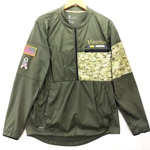 Minnesota Vikings Nike Jacket Men Medium Camo Salute to Service On Field USA NFL